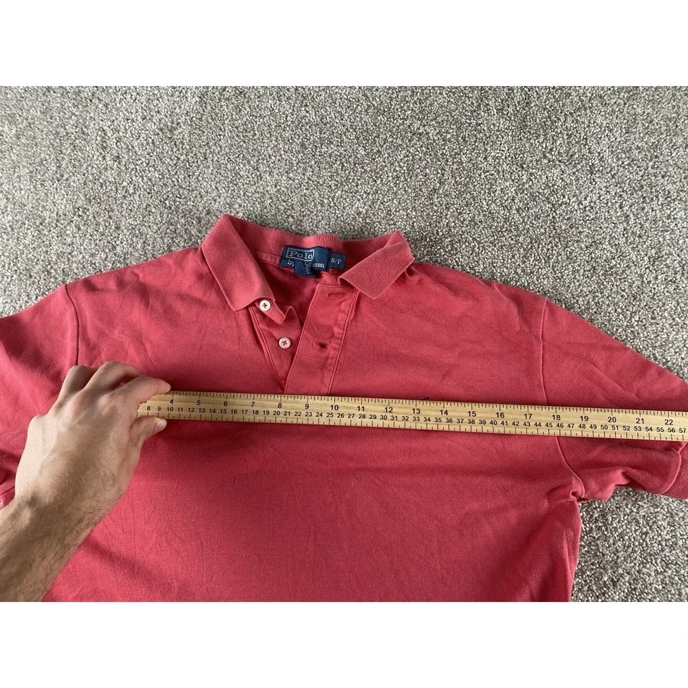 Polo Ralph Lauren Soft Touch Light Red Polo Shirt Mens S Blue Pony Preppy Work